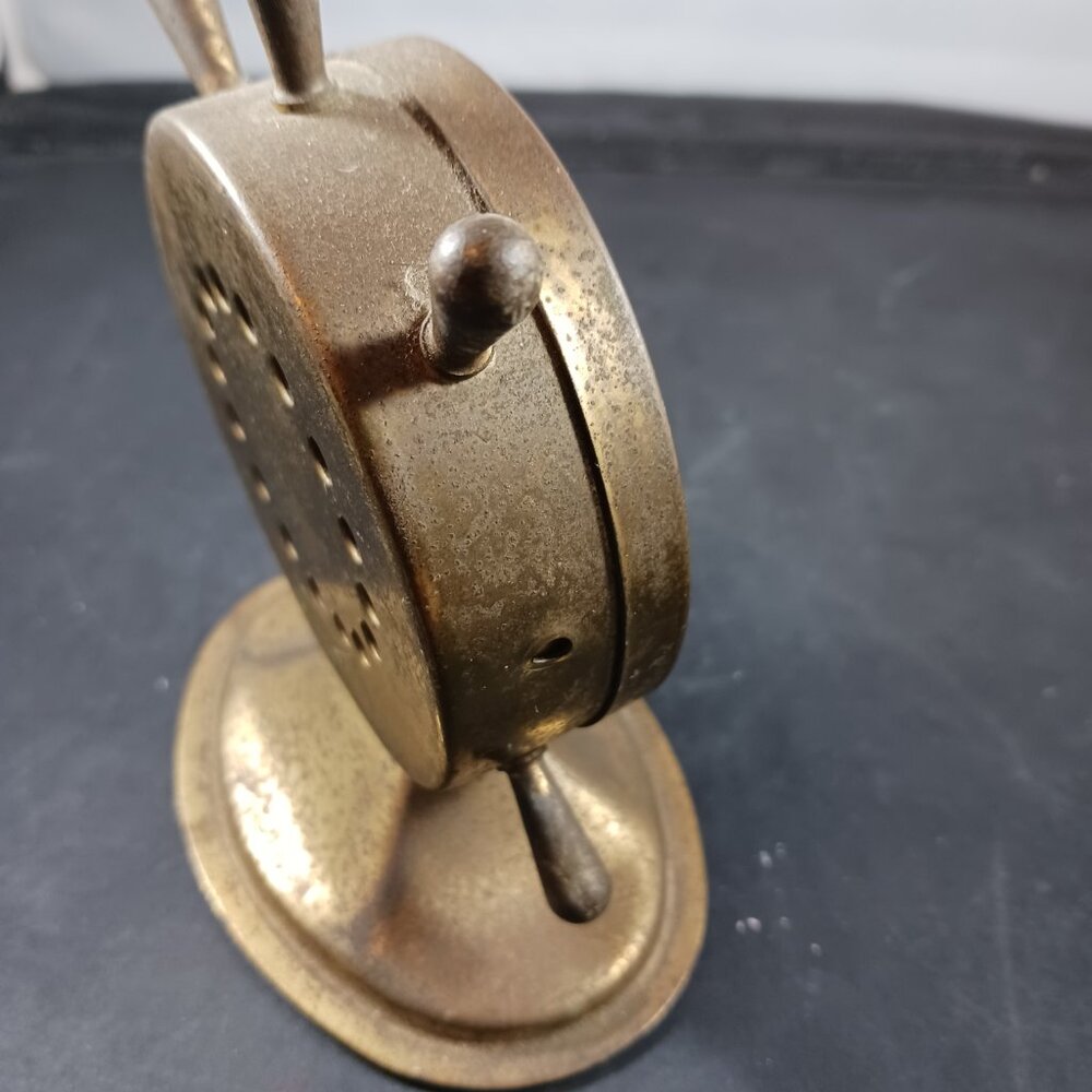Vintage 50's Brass Ship Wheel Thermometer Williams Insulation Co - Picture 9 of 11